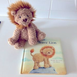 Jellycat Fuddlewuddle Lion Stuffed Animal + Matching Board Book